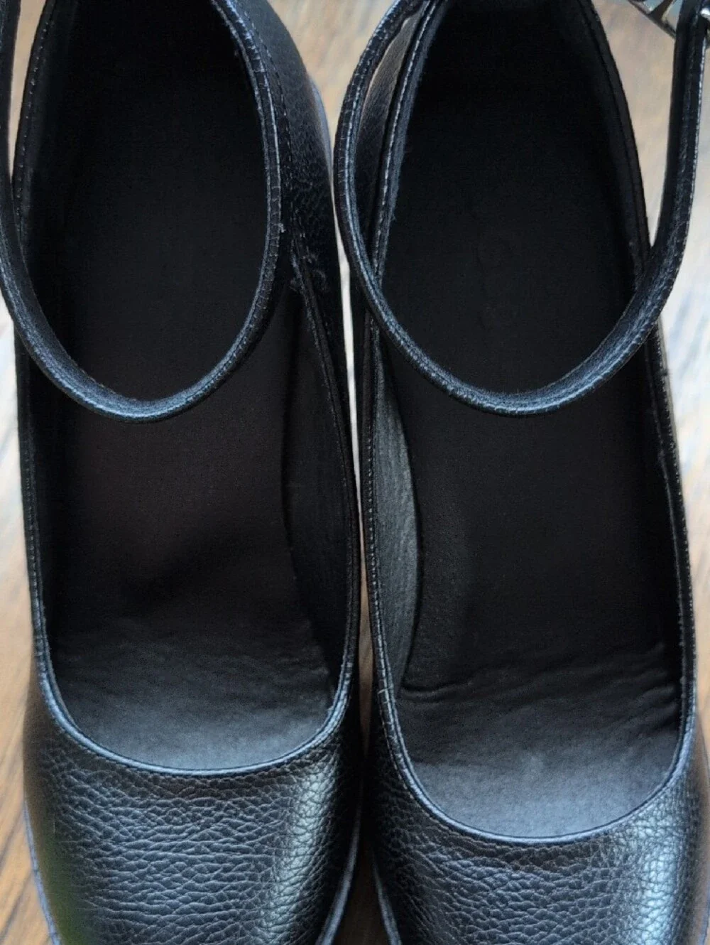 Classic Black Platform Mary Jane Heels with Ankle Strap